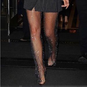 Zara Shimmery Full Length Flared Mesh Pants